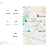 California business owner optimizing Google Maps listing with SEO tools, reviews, and location ranking dashboard.
