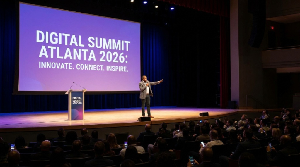 Speaker presenting on stage at Digital Summit Atlanta 2026