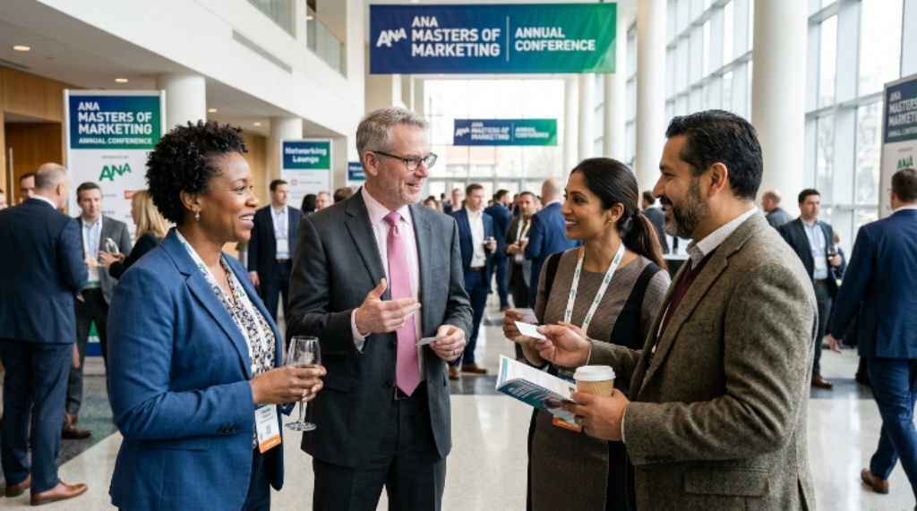 Marketing leaders networking at the ANA Masters of Marketing annual conference